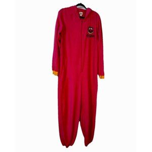 Muppets Animal Adult One Piece Pink Fleece Hooded Pajamas PJs Pyjamas XXL